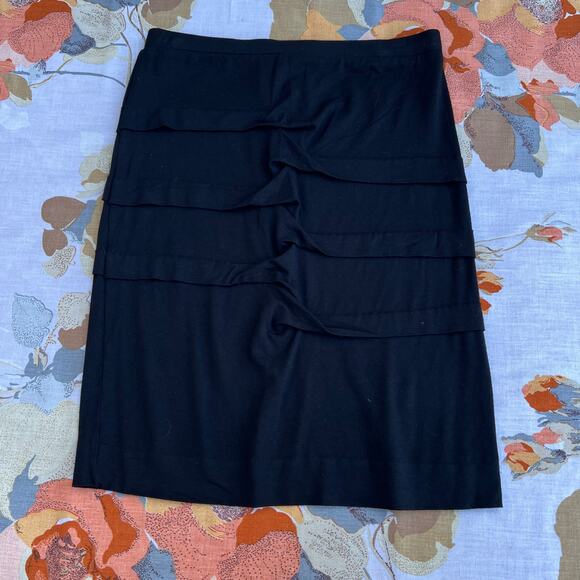 Artelier Nicole Miller Navy Women’s Cotton Skirt: Size Small - Picture 2 of 5